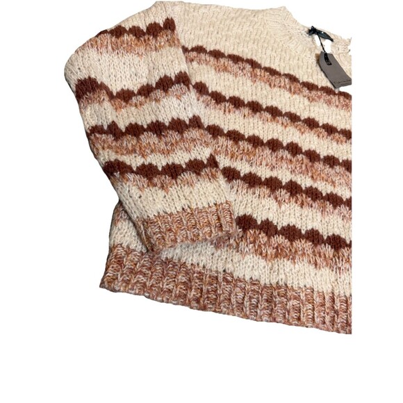 Elsamanda Anthropologie Sweater Women Alpaca Wool Mohair Chunky Stripe NWT Large - Picture 2 of 8